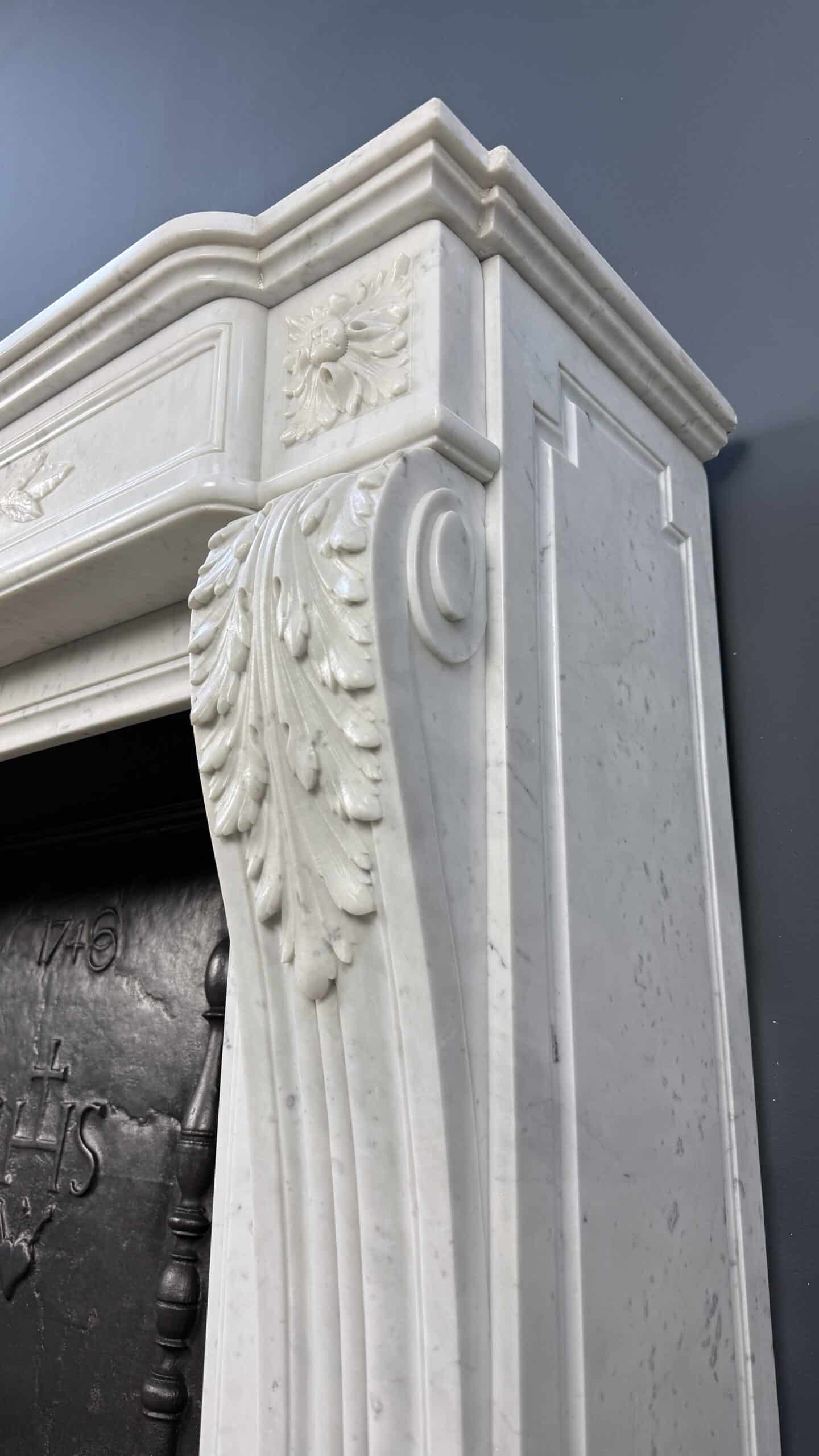 Prachtige Luxe Franse Front Schouw Carrara Marmer