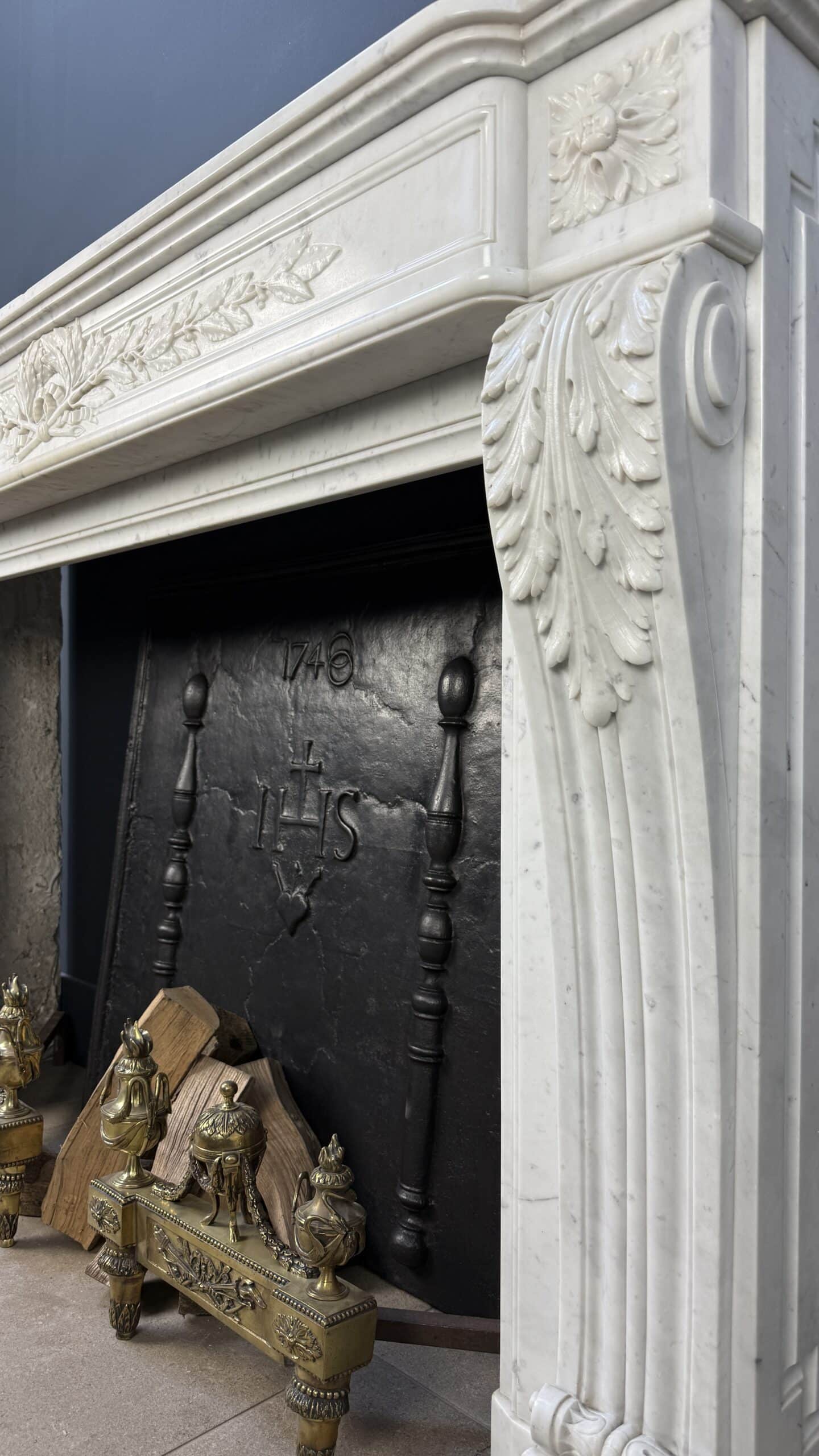 Prachtige Luxe Franse Front Schouw Carrara Marmer