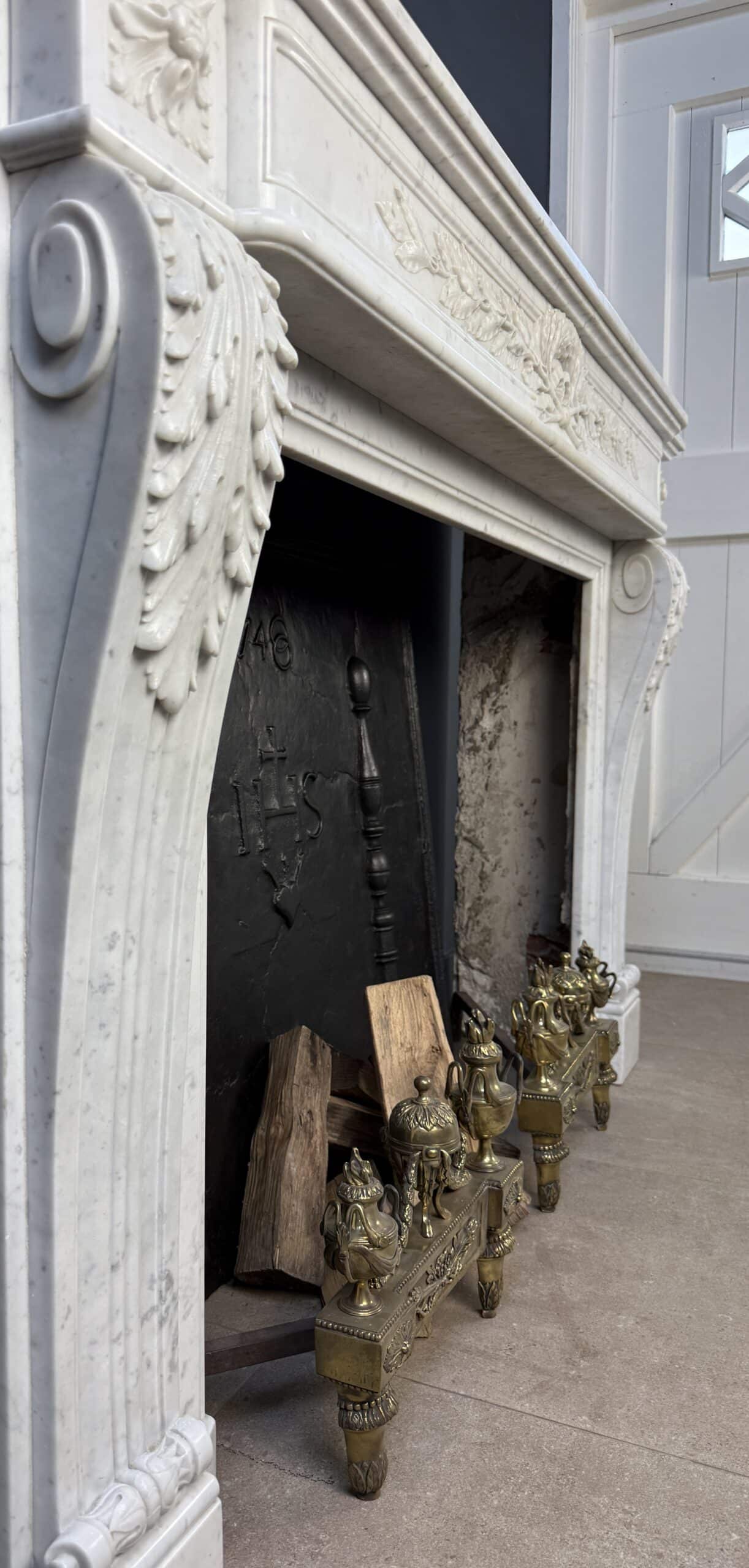 Prachtige Luxe Franse Front Schouw Carrara Marmer