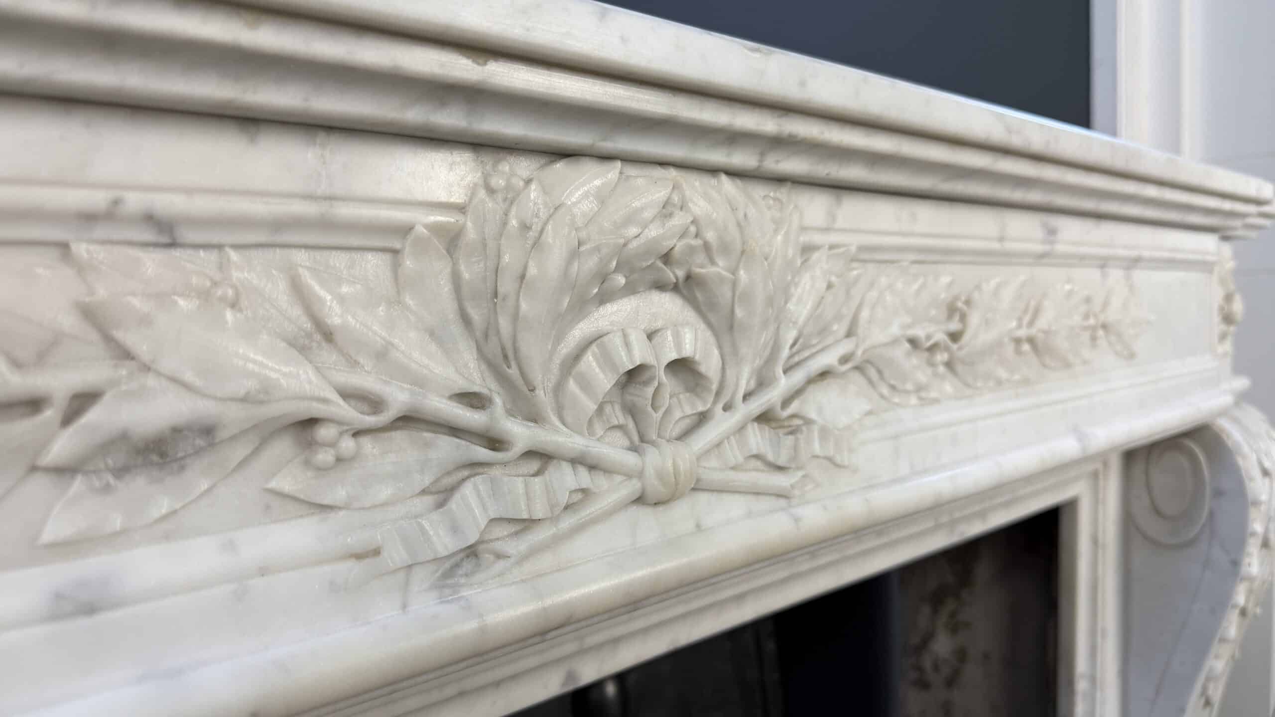 Prachtige Luxe Franse Front Schouw Carrara Marmer