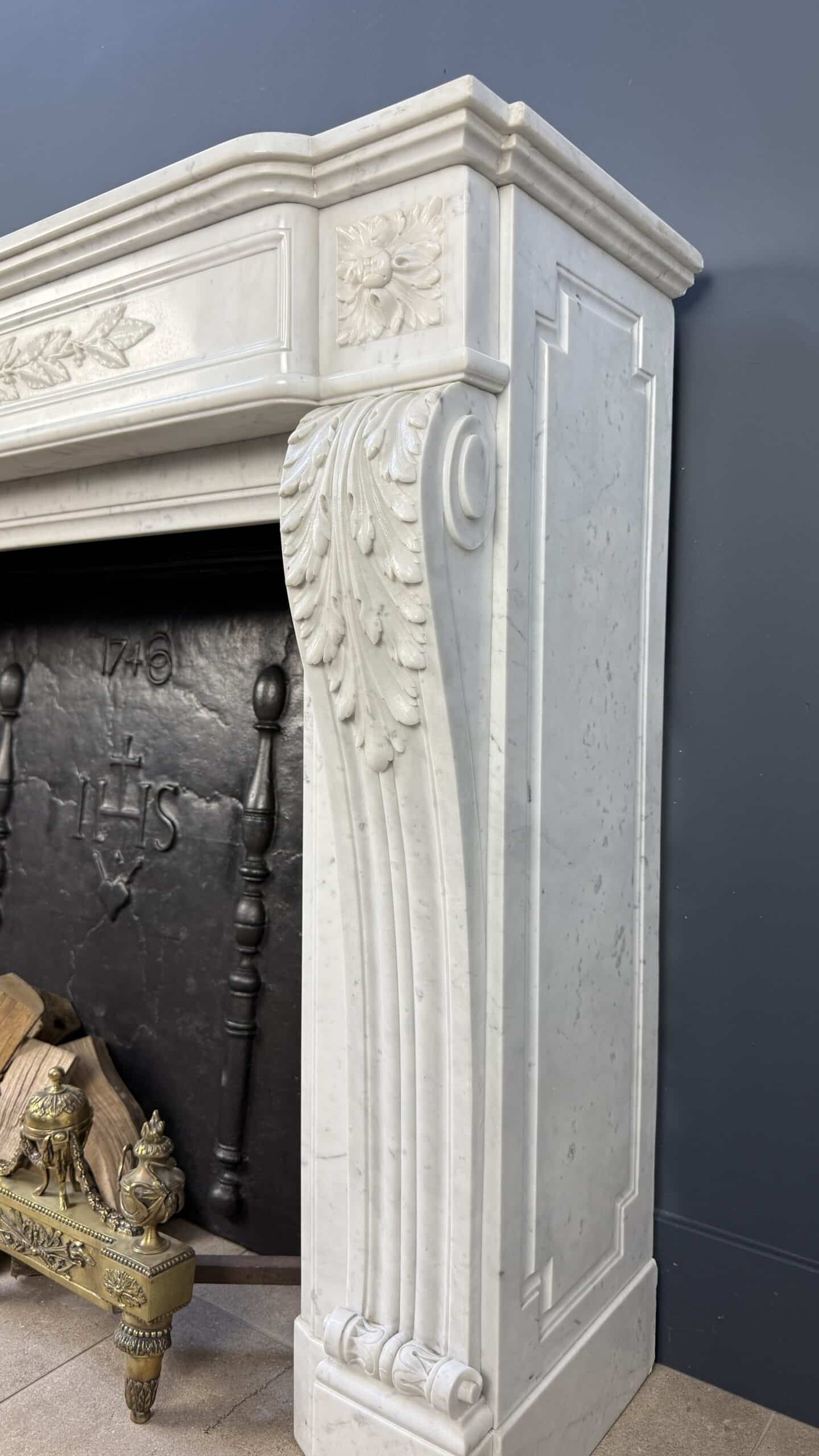 Prachtige Luxe Franse Front Schouw Carrara Marmer