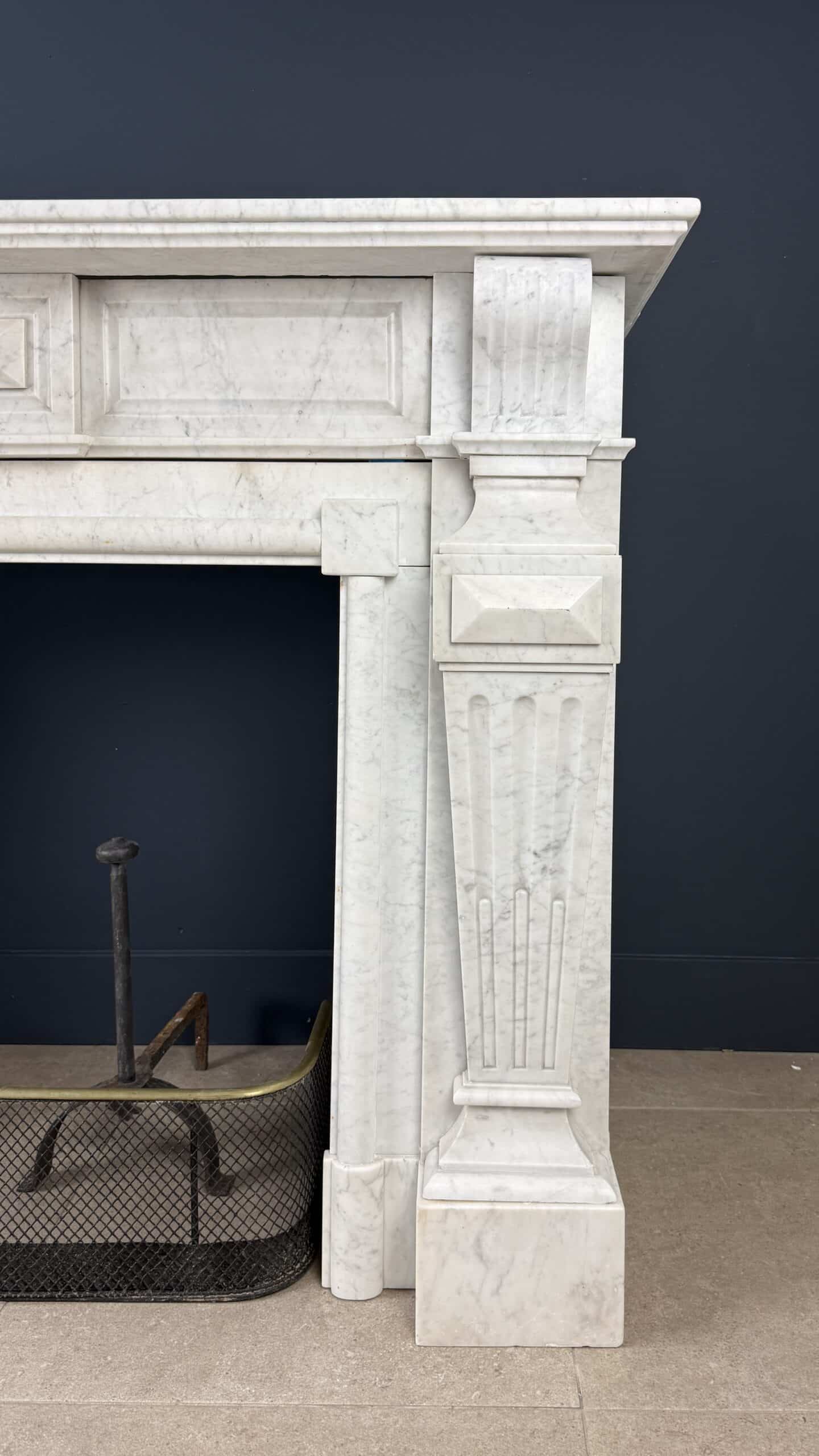 antieke xxl schouw Carrara marmer