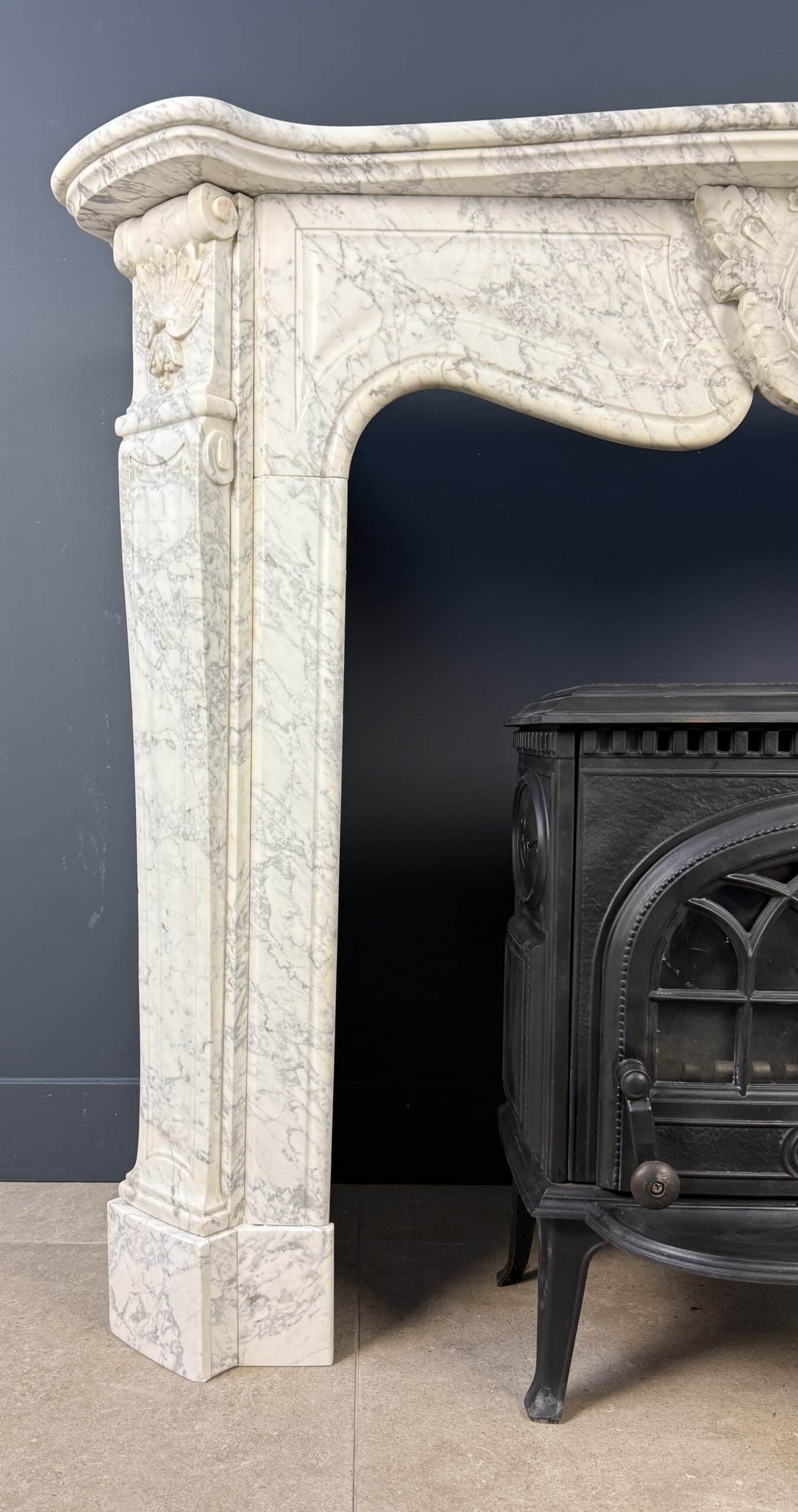 Elegante Antieke Hoge Omloopschouw Carrara Marmer