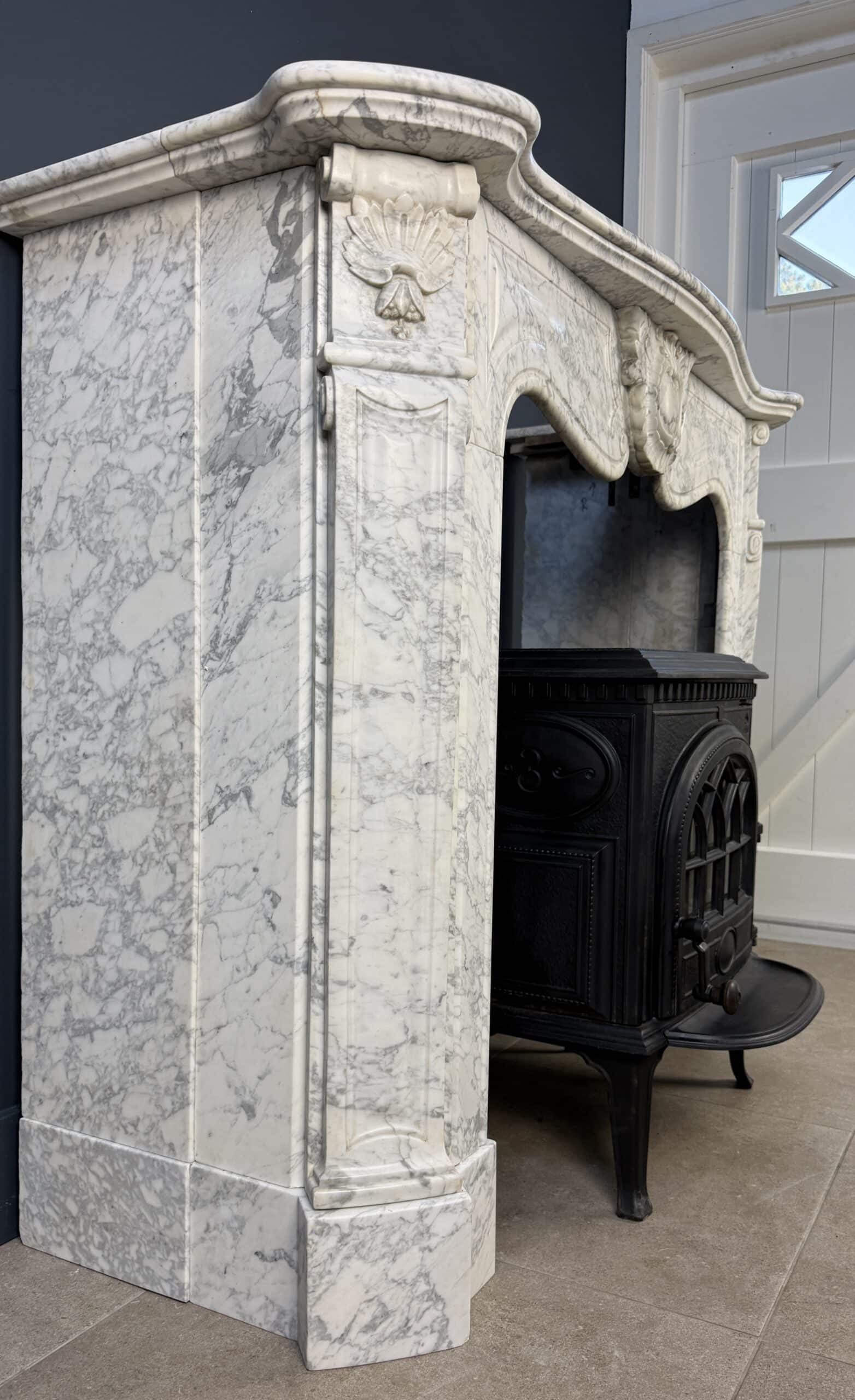 Elegante Antieke Hoge Omloopschouw Carrara Marmer
