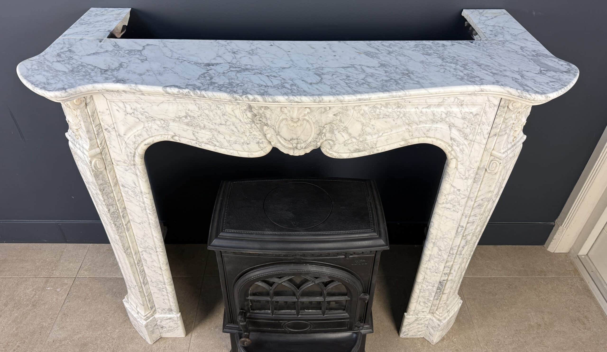 Elegante Antieke Hoge Omloopschouw Carrara Marmer