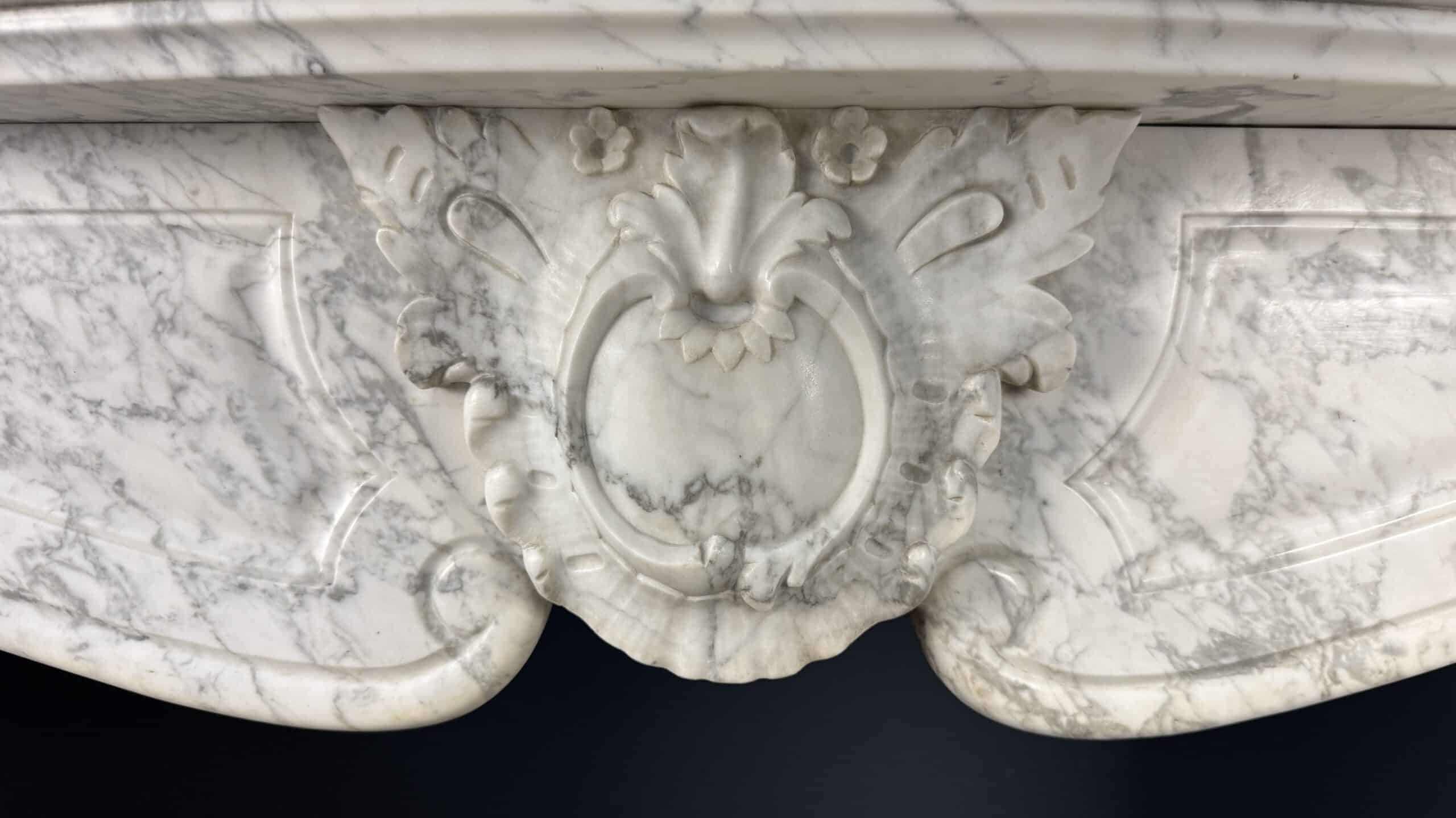 Elegante Antieke Hoge Omloopschouw Carrara Marmer
